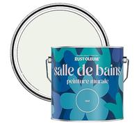 Rust-Oleum Peinture Blanche Résistante à l'eau pour Murs de Salle de Bains, Finition Mate - Mousse de Lait 2.5L