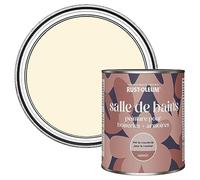 Rust-Oleum Peinture Blanche Résistante à l'humidité pour Meubles de Salle de Bains, Finition Satinée - Crème Fouettée 750ml