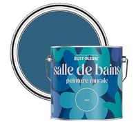 Rust-Oleum Peinture Bleue Résistante à l'eau pour Murs de Salle de Bains, Finition Mate - Cobalt 2.5L