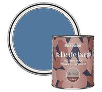 Rust-Oleum Peinture Bleue Résistante à l'humidité pour Meubles de Salle de Bains, Finition Brillante - Soie Bleue 750ml