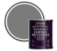 Rust-Oleum Peinture Grise Résistante à l'eau pour Faïence de Cuisine, Finition Mate - Gris Ombre 750ml