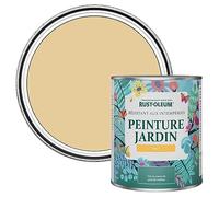 Rust-Oleum Peinture Jaune Résistante à l'humidité pour Jardins, Finition Mate - Tempête de Sable 750ml