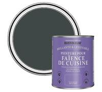 Rust-Oleum Peinture Noire Résistante à l'eau pour Faïence de Cuisine, Finition Brillante - Sable Noir 750ml