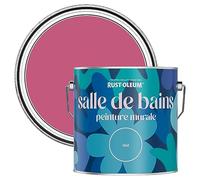 Rust-Oleum Peinture Rose Résistante à l'eau pour Murs de Salle de Bains, Finition Mate - Framboise 2.5L