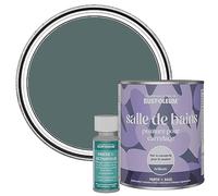 Rust-Oleum Peinture Verte Résistante à l'eau pour Carrelage de Salle de Bain, Finition Brillante - Deep Sea 750ml