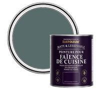 Rust-Oleum Peinture Verte Résistante à l'eau pour Faïence de Cuisine, Finition Mate - Deep Sea 750ml