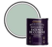 Rust-Oleum Peinture Verte Résistante à l'eau pour Faïence de Cuisine, Finition Mate - Vert d'eau 750ml