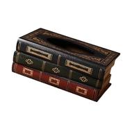 Rustics - Distributeur de mouchoirs en Bois, Base antidérapante, Solution de Rangement Artisanale pour Les Maisons, boîte à mouchoirs créative en Forme de Livre en Papier rétro