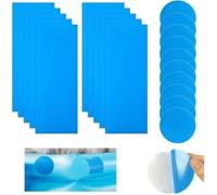 Rustine Piscine Kit de Réparation Patchs de Réparation Auto Adhésifs PVC Patch Liner Piscine pour Piscines Matelas 20 Pièces