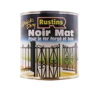 Rustins - acrylique métal noir mat, fer et bois peinture extérieure et intérieure à séchage rapide 2.5L - 30 à 35m²