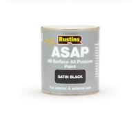 Rustin's (ASAPBL500) - Toute le peinture de surface - Intérieur et extérieur - Séchage rapide - finition satinée - Noir - 500ml