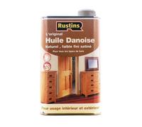 Rustins Huile danoise claire originale pour tous les types de bois - extérieur et intérieur - 500 ml - 7 m²