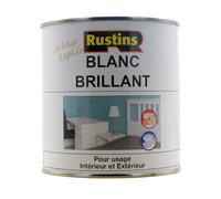 Peinture brillante à séchage rapide pour bois et métal en intérieur et extérieur - Blanc 1L
