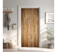 Rustique Sticker Mural, Portes en Bois Autocollants De Porte Muraux Décoration Poster Murale, Vintage Stickers de Porte Imperméable Vinyle 80x200 cm