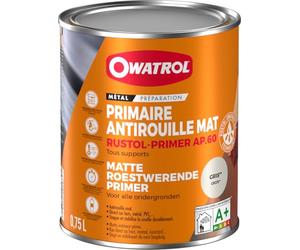 Rustol Primer AP.60 - Primaire mat antirouille - Owatrol - 0,75 L Gris