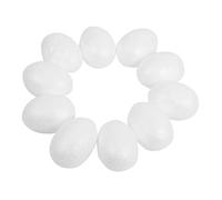 RUSWEST 10 Oeufs en PolystyrèNe 6 Cm Blanc Oeuf de Pâques Oeuf DéCoratif pour Peindre ou Coller