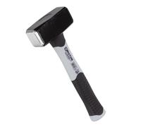 RUTHE Massette Fiberglas 1250 g | Marteau robuste DIN 6475 | Masse avec tête en acier noirci | Manche ergonomique 3 composants | Massette durable pour usage professionnel | Fibres de verre incassables
