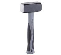 RUTHE Massette Fiberglas 800 g | Marteau robuste DIN 6475 | Masse avec tête en acier noirci | Manche ergonomique 3 composants | Massette durable pour usage professionnel | Fibres de verre incassables