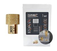 ruthex 1x aide à la fusion/pointe à souder M10-3/8" - pour inserts filetés M10-3/8" compatible avec tous les adaptateurs ruthex
