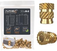ruthex Inserts Filetés M4 - Lot de 50 - M4x8,1