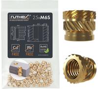 ruthex Inserts Filetés M6S - Lot de 25 - M6x6,8