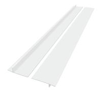 Ruvan 2 pièces Joint Silicone Gap Cover,Couvercle D'écart de Comptoir de Cuisinière en Silicone de Cuisine, déversements Entre Les comptoirs, plaques de Cuisson, Avec Feux Variés (Blanc, 25 inches)