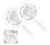 Ruvan 2 Pièces Petite Passoire, Alimentaire Filtre, Tamis À Jus,Filtres À Mailles Fines,Filtre À Vin,Pour Filtrer Les Huiles,Café,Vin,Jus,Lait De Soja(200/400 Mailles)