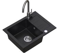 Ruvetti Minimini+ évier avec mitigeur noir/acier LP_3200-MM58440BC_W