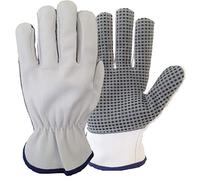 Ruvigrab Gant conducteur en cuir avec double paume et points en PVC