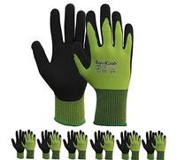 Ruvigrab - Gant de travail en latex Sandy | Gants anti-glissement | Gants de jardinage | Gants pour l'industrie, la construction, l'agriculture | Gant de travail homme et femme