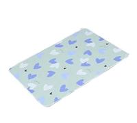 RUWLFE Matelas imperméable et lavable, tapis d'urine, for protection de lit, dessin animé mignon, couche-culotte, tampons, tissu 50x70cm, 2 pièces pour Vêtements(Sky Heart)