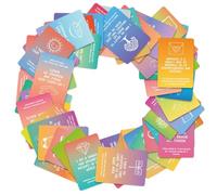 Ruwshuuk Cartes de gentillesse - 50 cartes avec affirmations positives, outils de méditation anti-stress pour femmes, filles, et hommes pour confiance et positivité