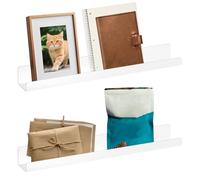 Ruwshuuk Étagère magnétique pour tableau blanc | Support de livres réutilisable en métal porte-documents | Panneau d'affichage acrylique réutilisable pour bibliothèque, tableau noir, réfrigérateur