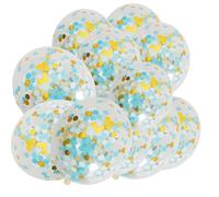 Ruwshuuk Lot de 100 ballons en latex à confettis dorés - Ballons à paillettes - Ballons à confettis de 30,5 cm - Décoration de fête avec
