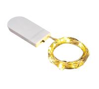Ruwshuuk Lot de 4 guirlandes lumineuses LED à piles, 10 LED en fil de cuivre, blanc chaud, pour chambre à coucher, mariage, bocaux et bouteilles
