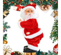 Ruwshuuk Père Noël dansant avec musique, Père Noël chantant, jouets électriques de Père Noël, botin qui agite Twerking Père Noël électrique chant de Noël, jouets de Père Noël pour
