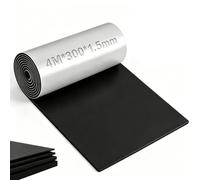 Ruytx Neoprene Mousse Autocollante 300mm×1,5mm×4m Plaque Mousse Isolante | Mousse Adhesive Phonique Voiture Anti Vibration Thermique Noir pour Sols, Murs, Protection des Véhicules, Bricolage
