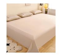 RUZGAR Drap Plat 2 Personnes 245x250cm 245x270cm 245x300cm 245x350cm Drap Plane Confortables Respirants et Rafraîchissants Draps de Lit for Femmes et Hommes (Color : Khaki, Size : 245x270cm)