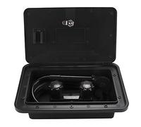 Rv Exterior Shower Box Kit, Outdoor Trailer Shower Rv Exterior Faucet Box with Head Hose Lock Keys for Motorhome Caravan
