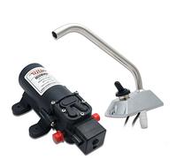 RV Pompe à eau, Maso 12 V Haute Pression Micro Membrane auto-amorçante sauts Pompe électrique & 360 ° Rotation robinet/robinet pour bateau/caravane