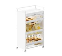 Rv2sGf3kH Chariot de Cuisine Chariot de Rangement Cuisine à tiroirs 4 Niveaux, étagère for paniers légumes et Fruits roulants(Grand)