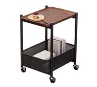 Rv2sGf3kH Chariot de Cuisine Chariot de Rangement Mobile à roulettes, Table Chevet et d'appoint for Chambre Coucher Salon(Noir,Petit)