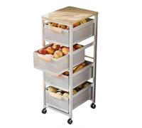 Rv2sGf3kH Chariot de Cuisine Chariot latéral de réfrigérateur Roulant Mince, Organisateur Rangement à Espace étroit avec tiroir for la Cuisine(Grand)