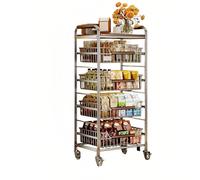 Rv2sGf3kH Chariot de Cuisine Organisateur Mobile d'étagère de Stockage Casse-croûte Chariot Roulant extractible d'acier Inoxydable(Grand)