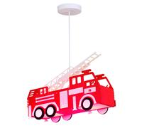 RVB LED voiture de pompier pour enfants suspendu pendule plafonnier lumière changeur de couleur télécommande éclairage DIMMABLE