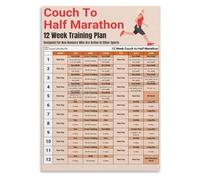 RVBLRDSE First Half Marathon Plan Poster Race Training Calendar | Supportive twelve w urriculum mixing easy runs long runs and cross training for success(Unframed,12x18inch(30x45cm))
