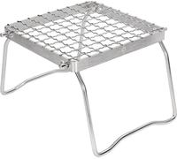 RVS Mini Grille de BBQ pliable - Stand de feu de camp - Stand de casserole portable de camping - Design de grille - Pique-nique en plein air