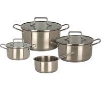 RVS | Set de casseroles | 4 casseroles + 3 couvercles