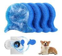 RVYEIOP boule anti poils machine a laver pour machine à laver, lot de 5 anti poil machine à laver, réutilisable, adapté aux poils de chat et de chien.