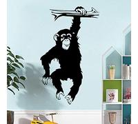 RW-2718 Stickers muraux orang-outan 3D à suspendre sur une branche pour enfants, adultes, chambre à coucher, salon, armoire, salle de jeux